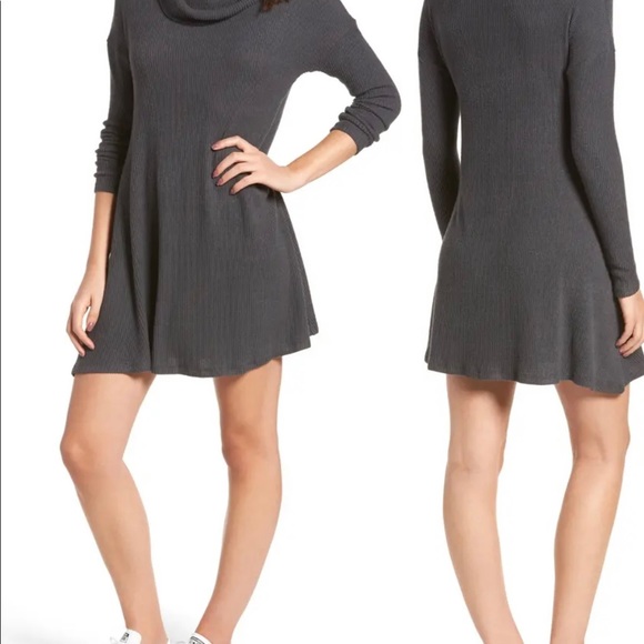 bp Dresses & Skirts - BP Rib Knit Cowl Neck Dress